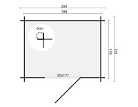 Gartenhaus Leo 19mm Blockbohlenhaus