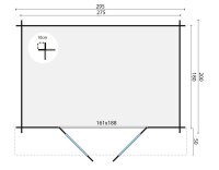 Gartenhaus Lara 28mm Blockbohlenhaus