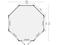 Gartenhaus Damian 44mm Blockbohlenhaus