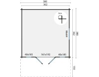 Gartenhaus Pauline 44mm Blockbohlenhaus