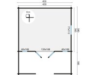 Gartenhaus Aline 44mm Blockbohlenhaus