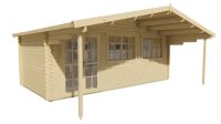 Gartenhaus Zara 44mm Blockbohlenhaus