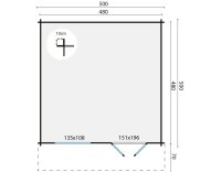 Gartenhaus Emilian 34mm Blockbohlenhaus