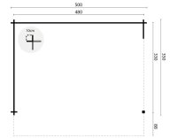 Gartenpavillon Thea 44mm Blockbohlen