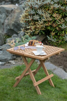 Gartentisch Woodie Beistelltisch 50 x 50 cm Teakholz