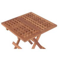 Gartentisch Woodie Beistelltisch 50 x 50 cm Teakholz