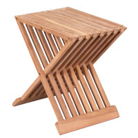 Gartentisch Woodie Beistelltisch Cross 40x30 cm Teakholz