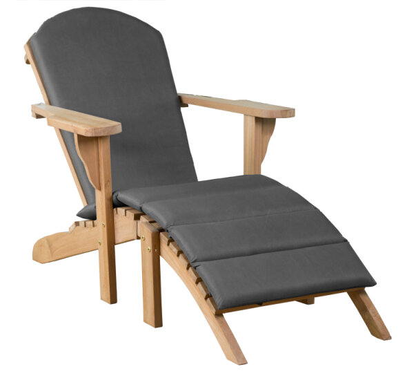 Gartenliege Woodie Gartenlounger inkl. Kissenauflage Teakholz