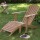 Gartenliege Woodie Gartenlounger inkl. Kissenauflage Teakholz