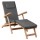 Gartenliege Woodie Deckchair inkl. Kissenauflage Teakholz