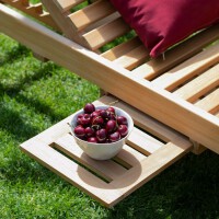 Gartenliege Woodie Lounger inkl. Kissenauflage Teakholz