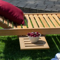 Gartenliege Woodie Lounger inkl. Kissenauflage Teakholz