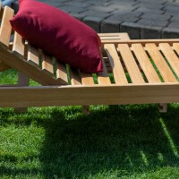 Gartenliege Woodie Lounger inkl. Kissenauflage Teakholz