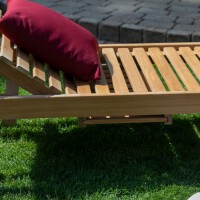 Gartenliege Woodie Lounger inkl. Kissenauflage Teakholz