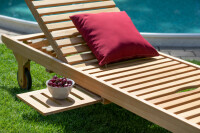 Gartenliege Woodie Lounger inkl. Kissenauflage Teakholz