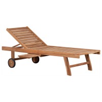 Gartenliege Woodie Lounger inkl. Kissenauflage Teakholz