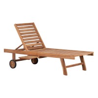 Gartenliege Woodie Lounger inkl. Kissenauflage Teakholz