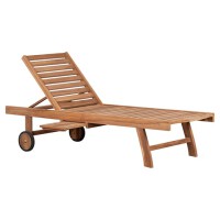 Gartenliege Woodie Lounger inkl. Kissenauflage Teakholz