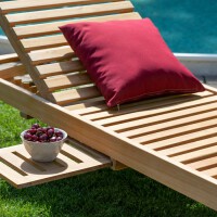 Gartenliege Woodie Lounger inkl. Kissenauflage Teakholz