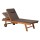 Gartenliege Woodie Lounger inkl. Kissenauflage Teakholz