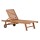 Gartenliege Woodie Lounger inkl. Kissenauflage Teakholz