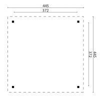 Gartenpavillon Essen 445x445cm incl. Dach