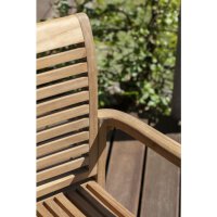 Gartensessel Woodie Stapelsessel Lamelle Gartenstuhl Teakholz