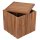 Woodie Box Schatulle inkl. Kissenauflage uni taupe Teakholz