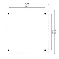 Gartenpavillon Hannover 430x430cm incl. Dach