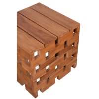 Gartentisch Beistelltisch/Hocker Chessboard Teakholz